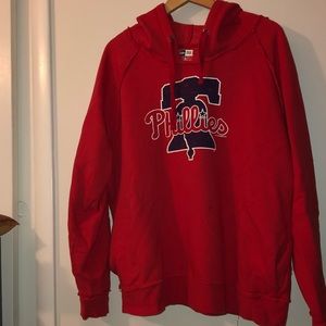 Red Phillies Pullover Hoodie